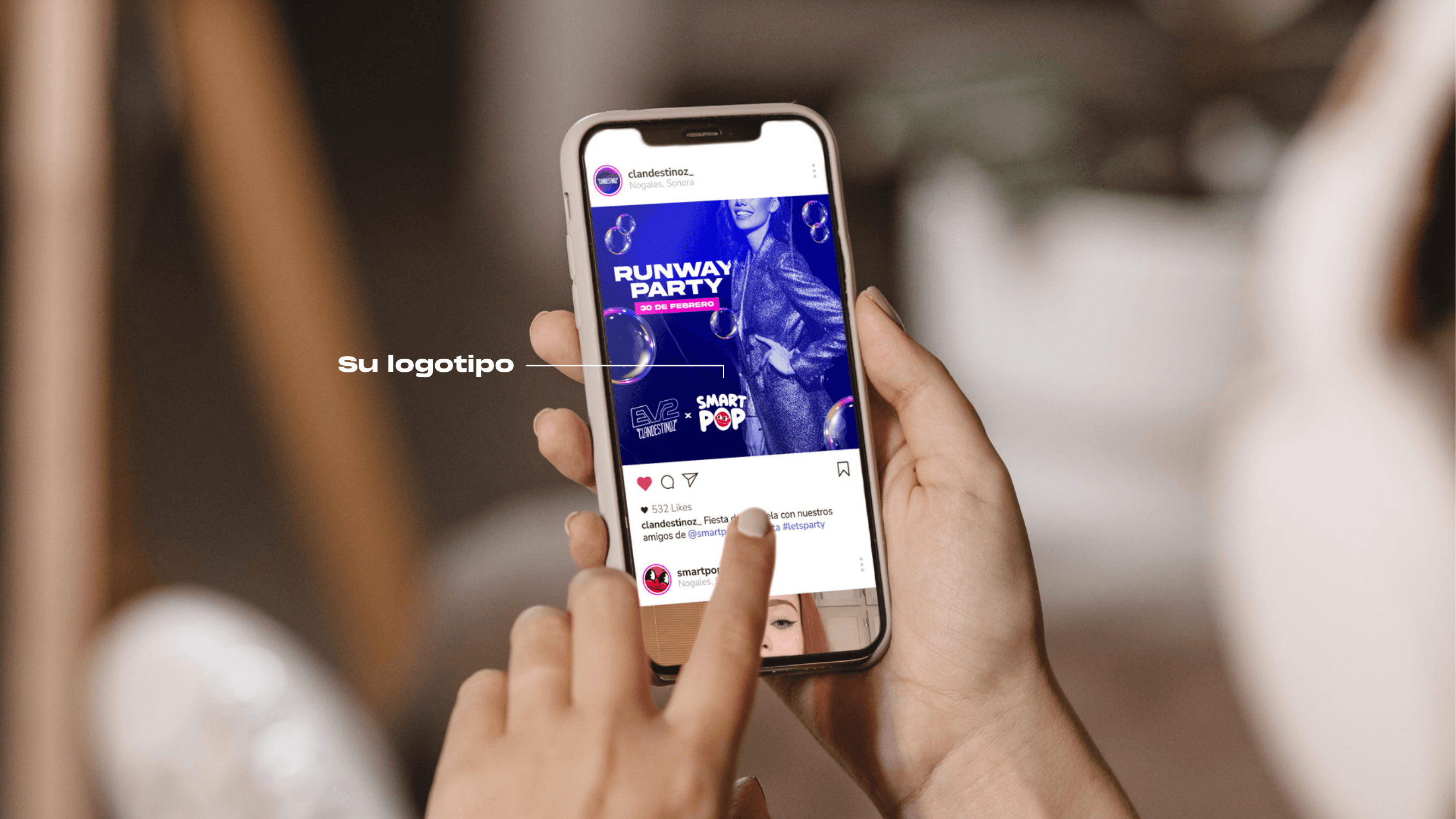 Ejemplo de la presencia de un patrocinador en las redes sociales de EV2